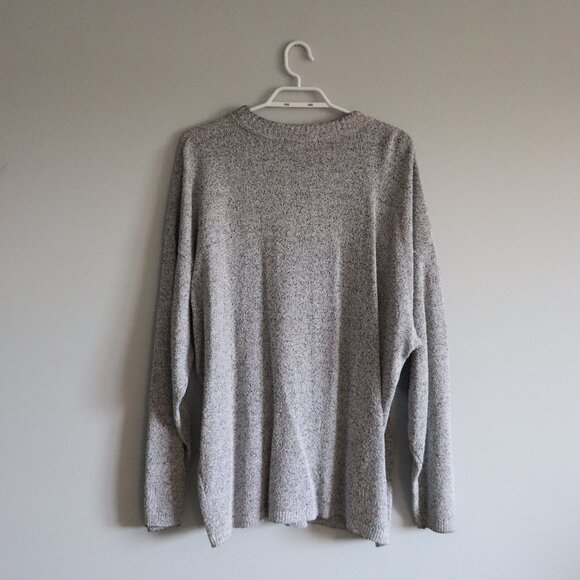 Profilo Sport Men's Grey Sz XL Crewneck Speckled Pullover Cotton Stretch Sweater - Picture 2 of 11
